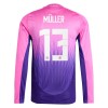 Maglia da Calcio a Maniche Lunghe Germania Muller 13 Trasferta Euro 2024 per Uomo